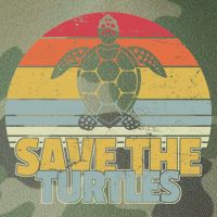 Save The Turtles Retro Style Legacy Tie Dye Trucker Hat