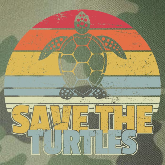 Save The Turtles Retro Style Legacy Tie Dye Trucker Hat
