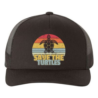 Save The Turtles Retro Style Yupoong Adult 5-Panel Trucker Hat