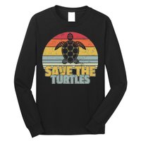 Save The Turtles Retro Style Long Sleeve Shirt