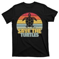 Save The Turtles Retro Style T-Shirt