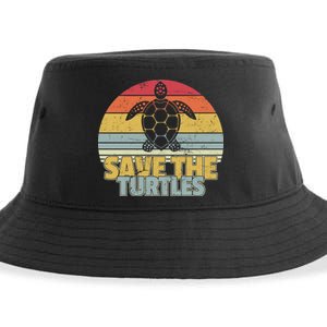 Save The Turtles Retro Style Sustainable Bucket Hat