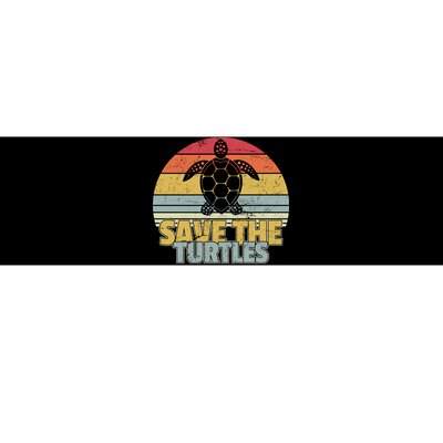 Save The Turtles Retro Style Bumper Sticker