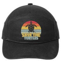 Save The Turtles Retro Style 7-Panel Snapback Hat