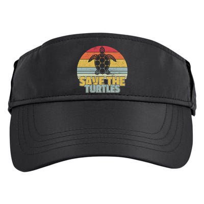 Save The Turtles Retro Style Adult Drive Performance Visor