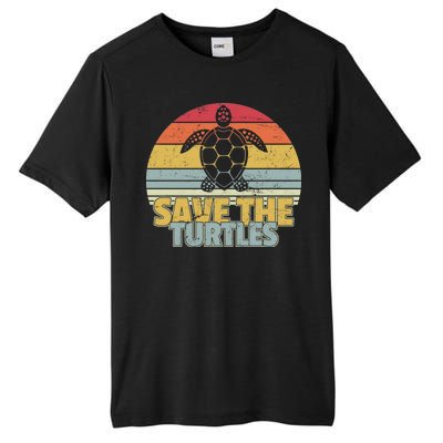 Save The Turtles Retro Style Tall Fusion ChromaSoft Performance T-Shirt