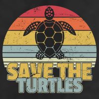 Save The Turtles Retro Style 15oz Campfire Ceramic Mug