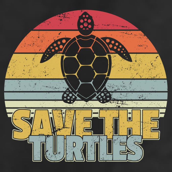 Save The Turtles Retro Style Beanie