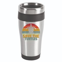 Save The Turtles Retro Style 16oz Travel Tumbler