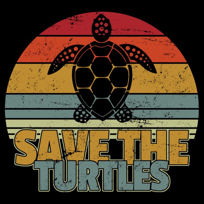 Save The Turtles Retro Style 16oz Travel Tumbler