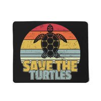 Save The Turtles Retro Style Mousepad