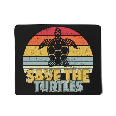 Save The Turtles Retro Style Mousepad