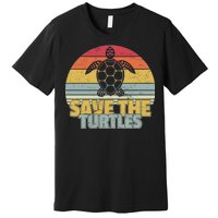 Save The Turtles Retro Style Premium T-Shirt