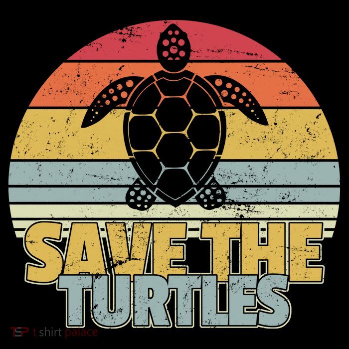 Save The Turtles Retro Style Tall Sweatshirt