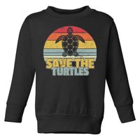 Save The Turtles Retro Style Toddler Sweatshirt