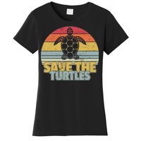 Save The Turtles Retro Style Women's T-Shirt