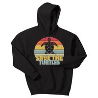 Save The Turtles Retro Style Kids Hoodie