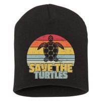 Save The Turtles Retro Style Short Acrylic Beanie