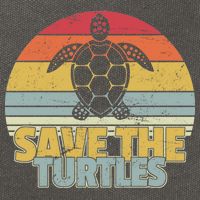 Save The Turtles Retro Style Cotton Canvas Backpack