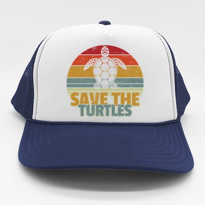 Save The Turtles Retro Style Trucker Hat