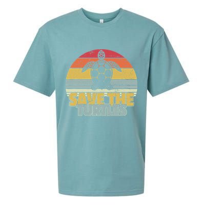 Save The Turtles Retro Style Sueded Cloud Jersey T-Shirt