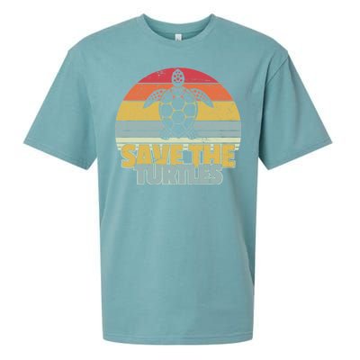 Save The Turtles Retro Style Sueded Cloud Jersey T-Shirt