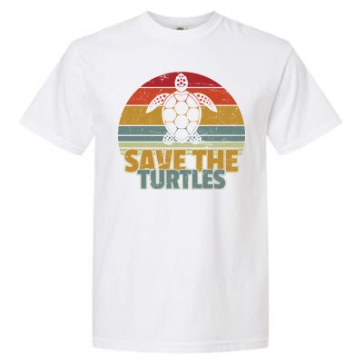 Save The Turtles Retro Style Garment-Dyed Heavyweight T-Shirt