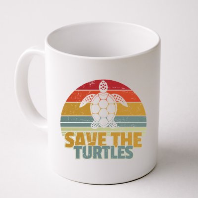 Save The Turtles Retro Style Coffee Mug