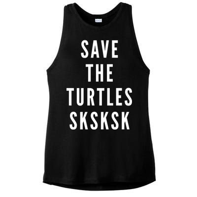 Save The Turtles SKSKSK Ladies PosiCharge Tri-Blend Wicking Tank