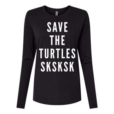 Save The Turtles SKSKSK Womens Cotton Relaxed Long Sleeve T-Shirt