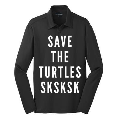 Save The Turtles SKSKSK Silk Touch Performance Long Sleeve Polo