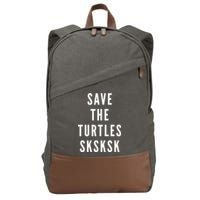 Save The Turtles SKSKSK Cotton Canvas Backpack