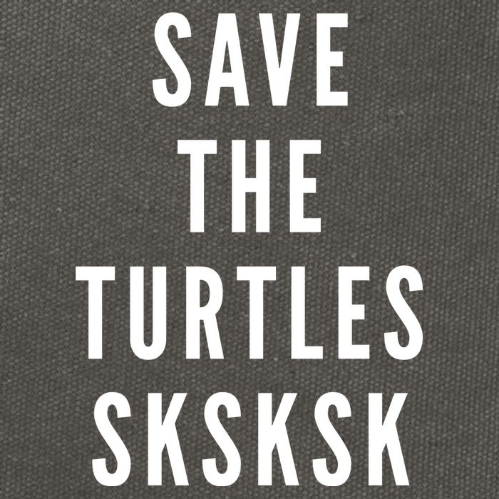 Save The Turtles SKSKSK Cotton Canvas Backpack