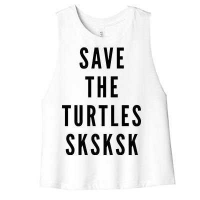 Save The Turtles SKSKSK Women's Racerback Cropped Tank