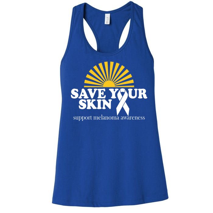 Save Your Skin Melanoma Awareness Women's Racerback Tank