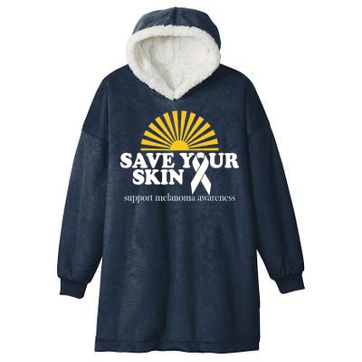 Save Your Skin Melanoma Awareness Hooded Wearable Blanket