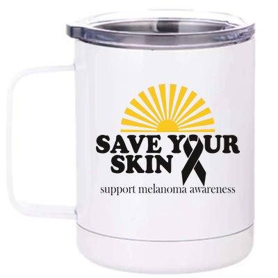 Save Your Skin Melanoma Awareness 12 oz Stainless Steel Tumbler Cup