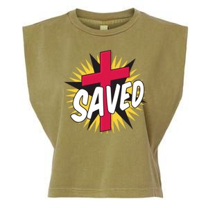 Saved Comic Cross Garment-Dyed Women's Muscle Tee