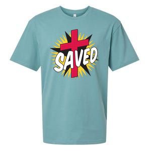 Saved Comic Cross Sueded Cloud Jersey T-Shirt