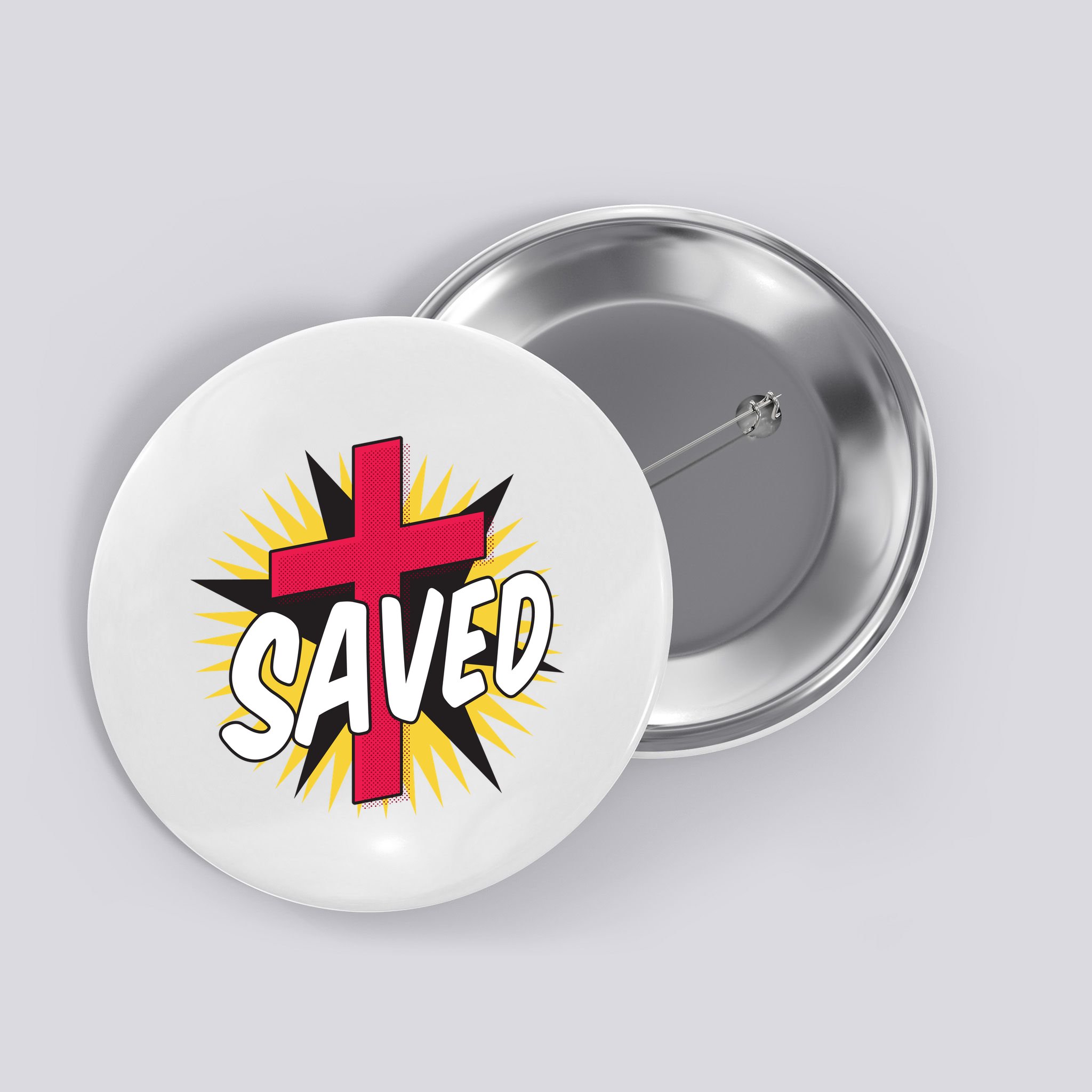 Saved Comic Cross Button