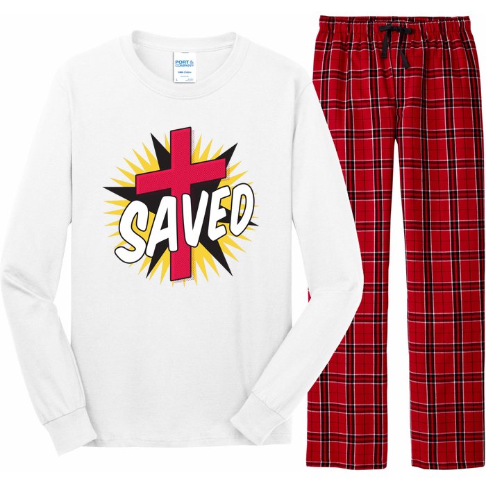 Saved Comic Cross Long Sleeve Pajama Set