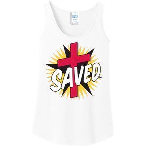 Saved Comic Cross Ladies Essential Tank