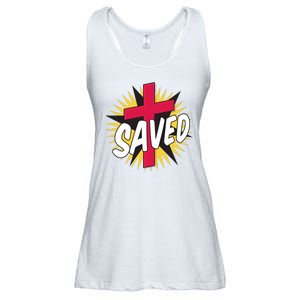 Saved Comic Cross Ladies Essential Flowy Tank