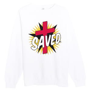 Saved Comic Cross Premium Crewneck Sweatshirt