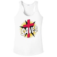 Saved Comic Cross Ladies PosiCharge Competitor Racerback Tank