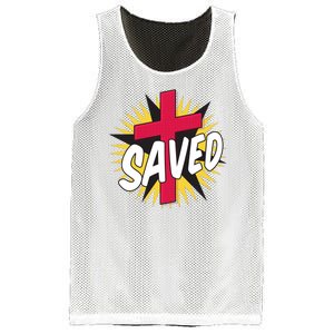 Saved Comic Cross Mesh Reversible Basketball Jersey Tank