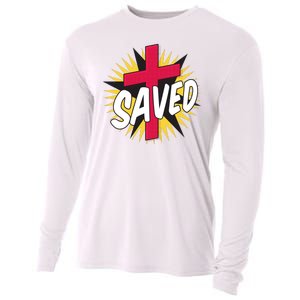 Saved Comic Cross Cooling Performance Long Sleeve Crew