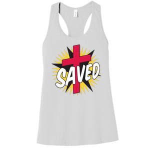 Saved Comic Cross Women's Racerback Tank