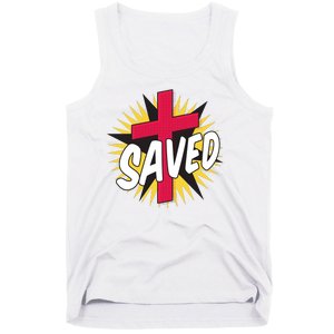 Saved Comic Cross Tank Top