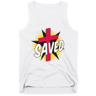 Saved Comic Cross Tank Top